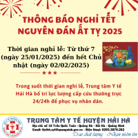 THÔNG BÁO NGHỈ TẾT ÂM LỊCH NĂM 2025