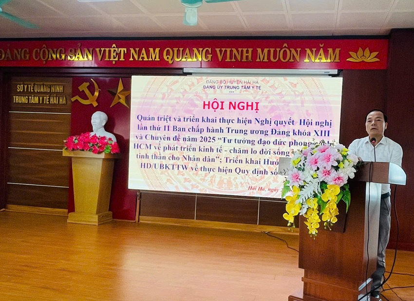 ĐẢNG BỘ TRUNG TÂM Y TẾ HẢI HÀ TỔ CHỨC HỘI NGHỊ QUÁN TRIỆT, TRIỂN KHAI THỰC HIỆN NGHỊ QUYẾT HỘI NGHỊ LẦN THỨ 11 BCH TRUNG ƯƠNG ĐẢNG KHÓA XIII