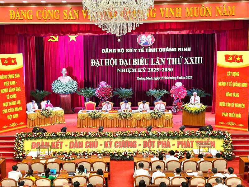 ĐẠI HỘI ĐẠI BIỂU ĐẢNG BỘ SỞ Y TẾ QUẢNG NINH LẦN THỨ XXIII, NHIỆM KỲ 2025 – 2030 THÀNH CÔNG TỐT ĐẸP