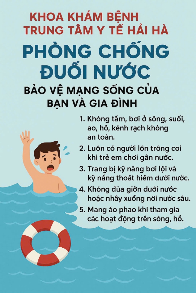 PHÒNG CHỐNG ĐUỐI NƯỚC - BẢO VỆ MẠNG SỐNG CỦA BẠN VÀ GIA ĐÌNH