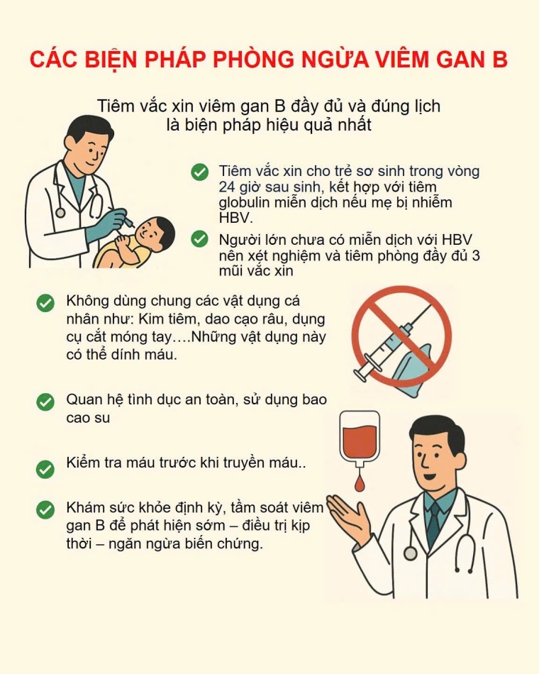 CÁC BIỆN PHÁP PHÒNG NGỪA VIÊM GAN B